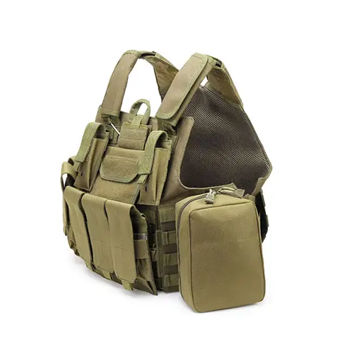 Tactical MOLLE Plate Carrier Vest with Multi-Pouch System